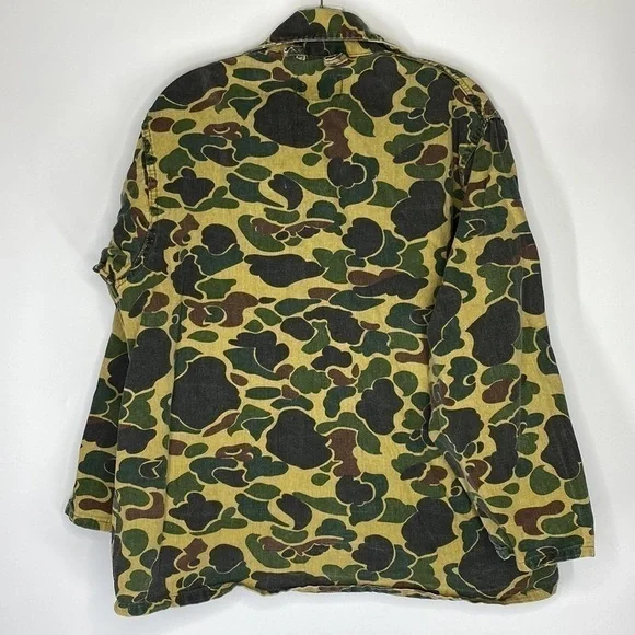 Vintage SaftBak Duck Camouflage Hunting Jacket 70's L-XL